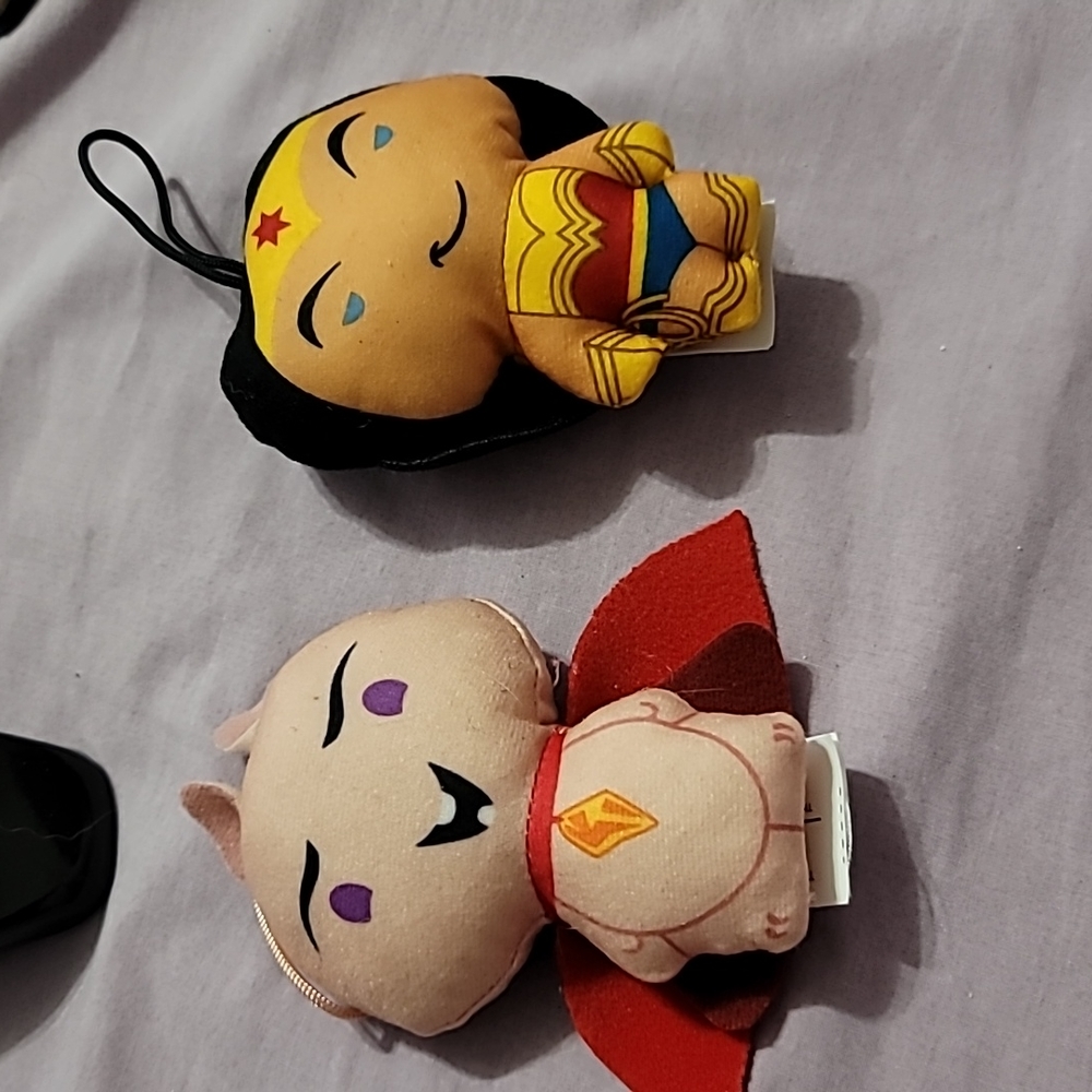 Set of 2 Super Pets Wonder Woman and PB the Potbellied Pig Hanging Plush (unbag)